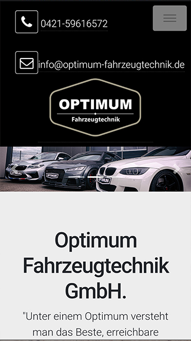 Webentwicklung bei Optimum Fahrzeugtechnik